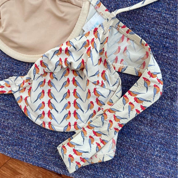 J. Crew Bird Printed Wired Bikini Top - Picture 3 of 5